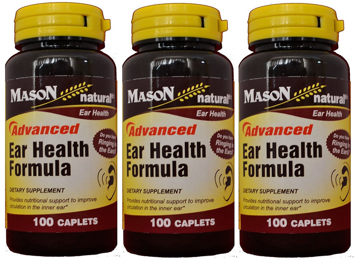 Mason Natural Advance Ear Health: frasco de 100 cápsulas para apoyar la salud auditiva diaria