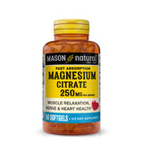 Mason Natural Citrato de Magnesio 250 mg, botella para apoyar función muscular diaria