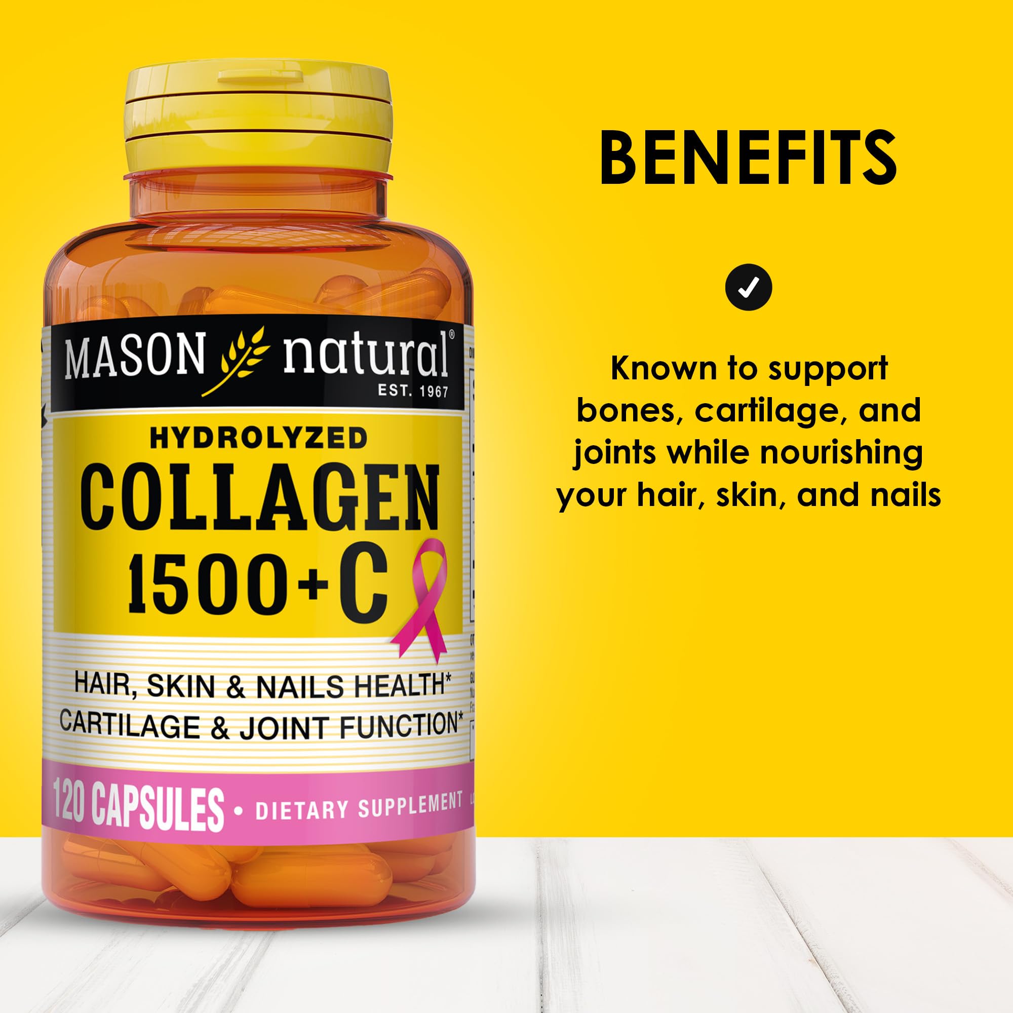 Cápsulas Mason Natural para uso diario de colágeno