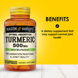 Mason Natural curcuma 500mg: cápsulas para apoyo diario de la movilidad.