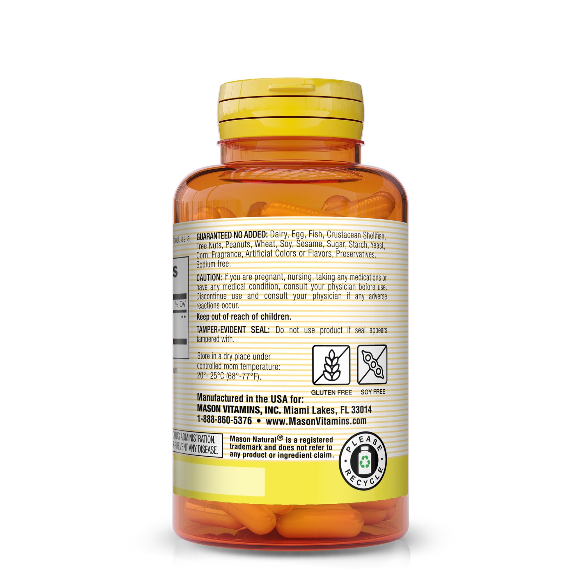 Mason Natural Etiqueta Cardo Mariano, información clara para consumo diario