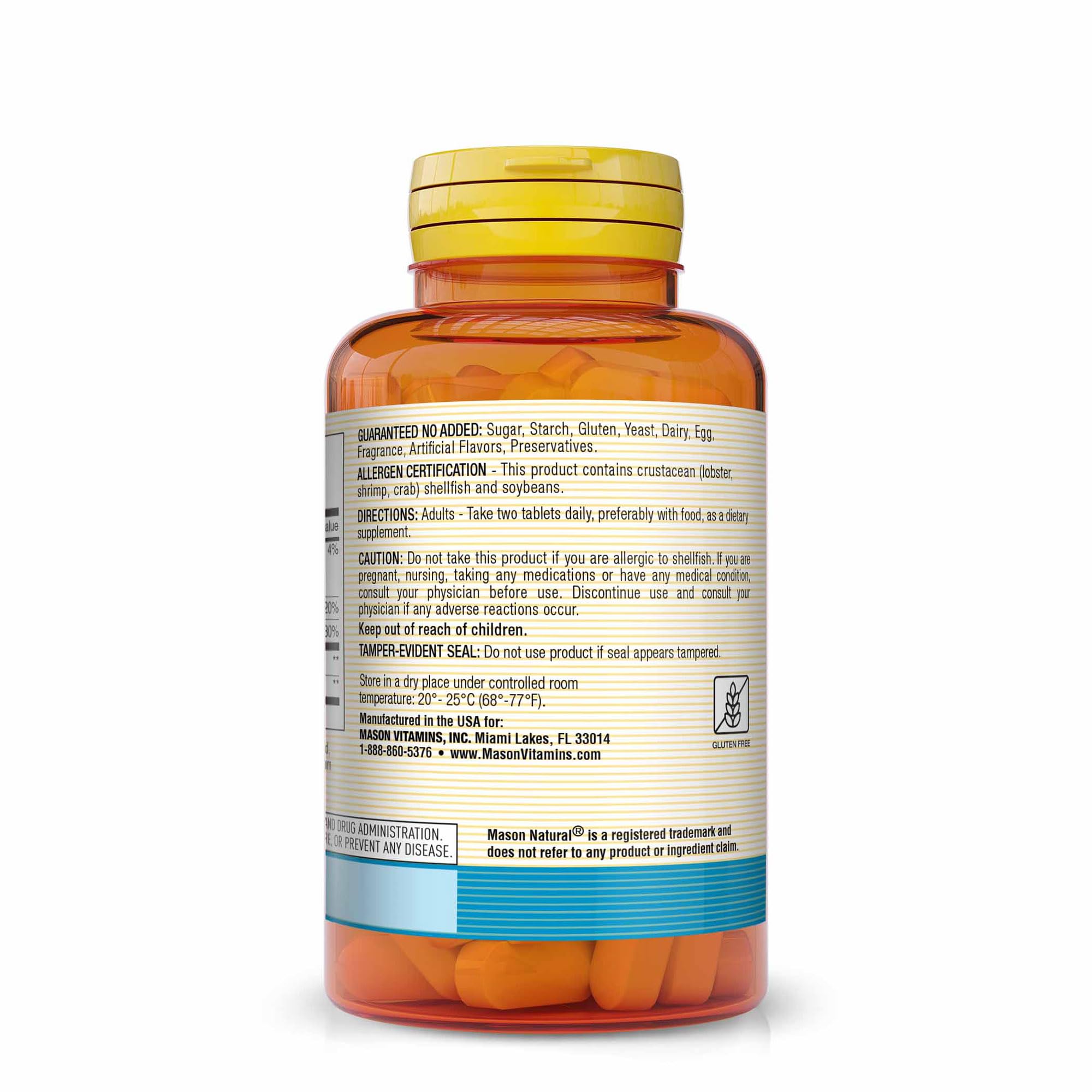 Mason Natural glucosamina condroitina dosis-diaria: soporte estructural del cartílago