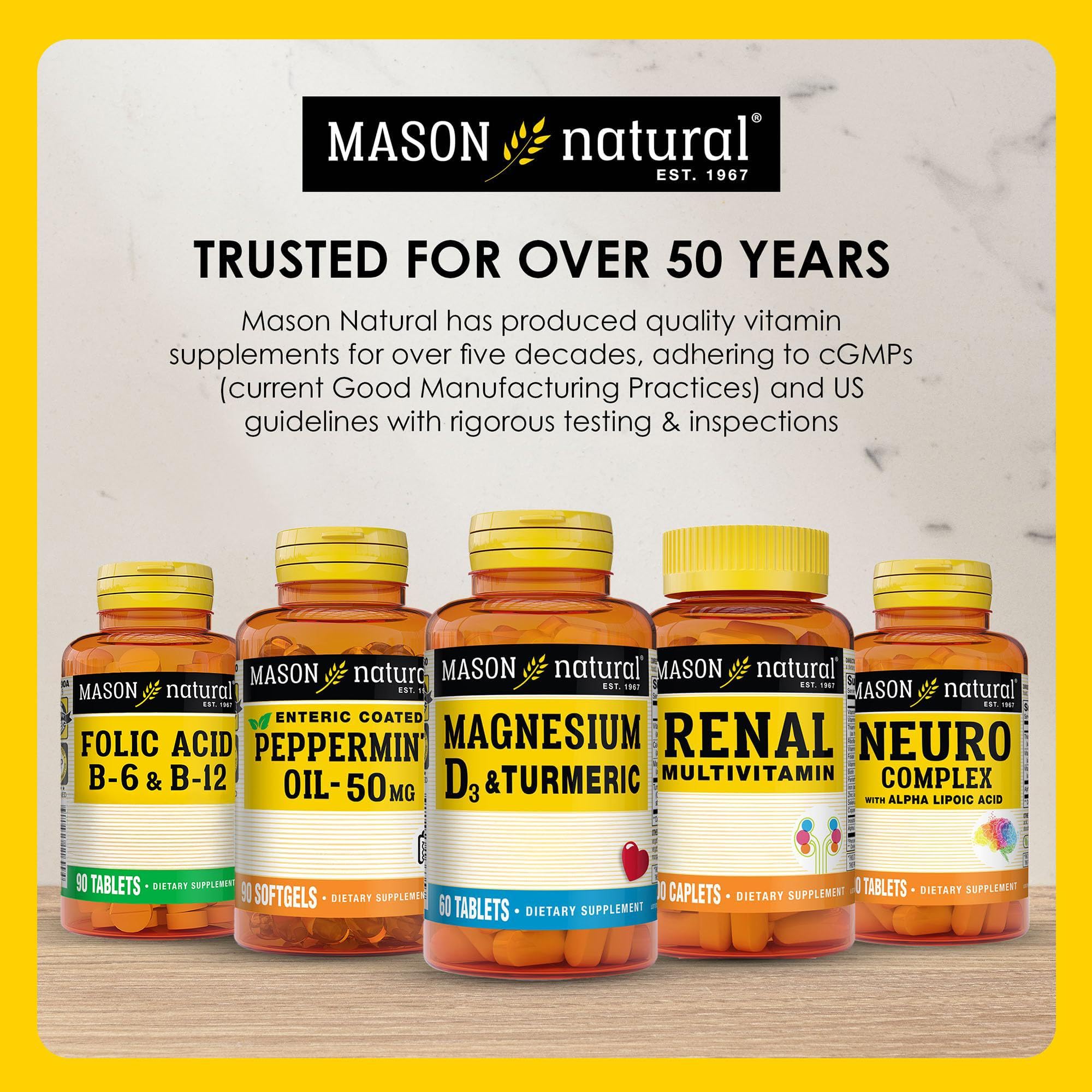 Consumo diario con comida Mason Natural Hierro 50 mg.