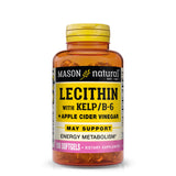 Frasco de Mason Natural Lecitina con Kelp para energía diaria.