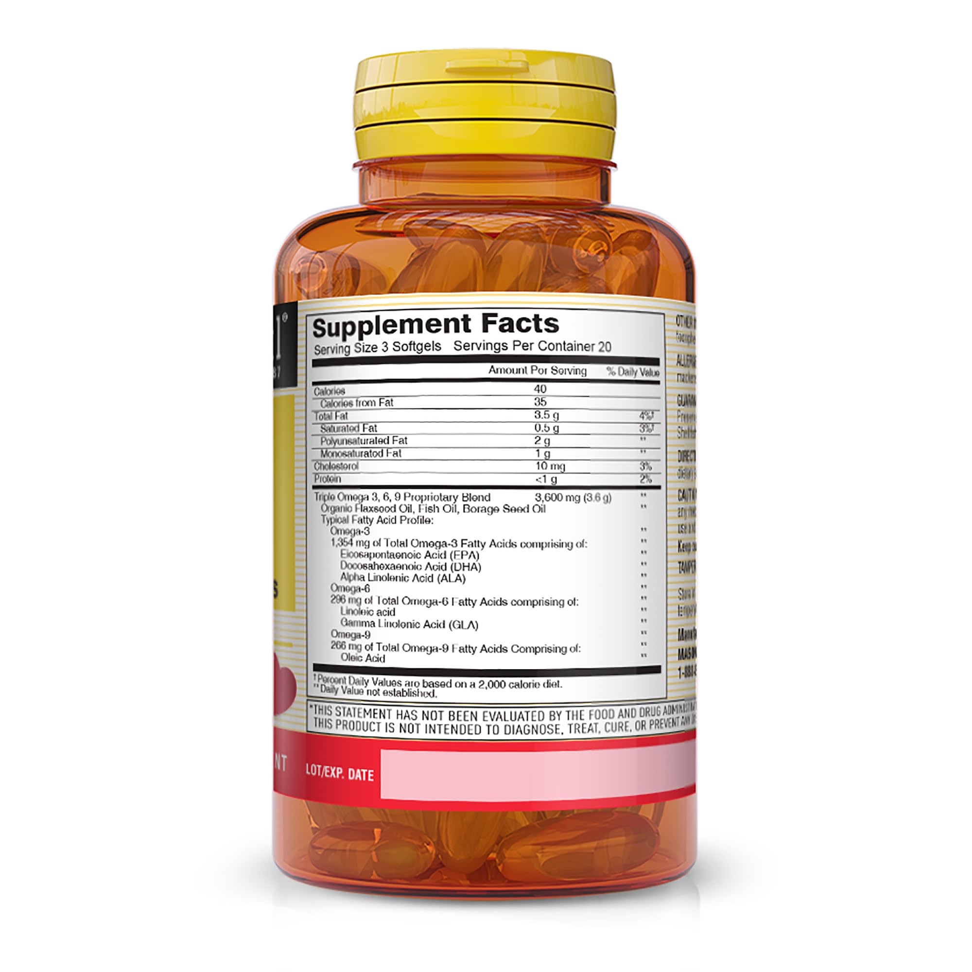 Mezcla de aceites Mason Natural Omega 3-6-9 para nutrición equilibrada
