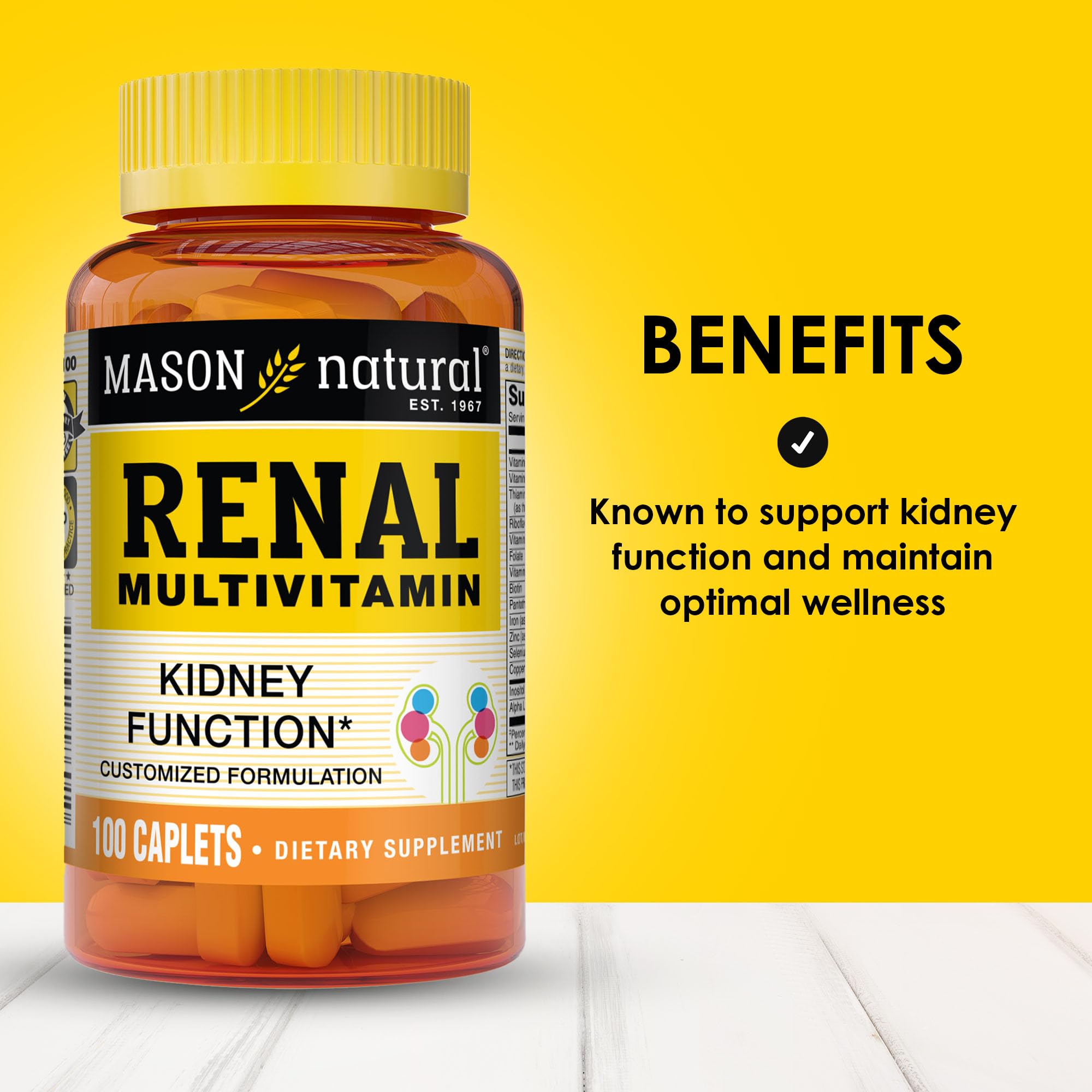 Mason Natural Renal Multivitamin: tabletas listas para uso diario