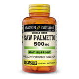 Mason Natural Saw Palmetto 500 mg: cápsulas para apoyar la salud prostática