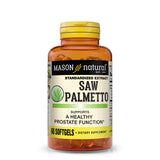 Mason Natural Saw Palmetto cápsula diaria para apoyar la salud prostática.