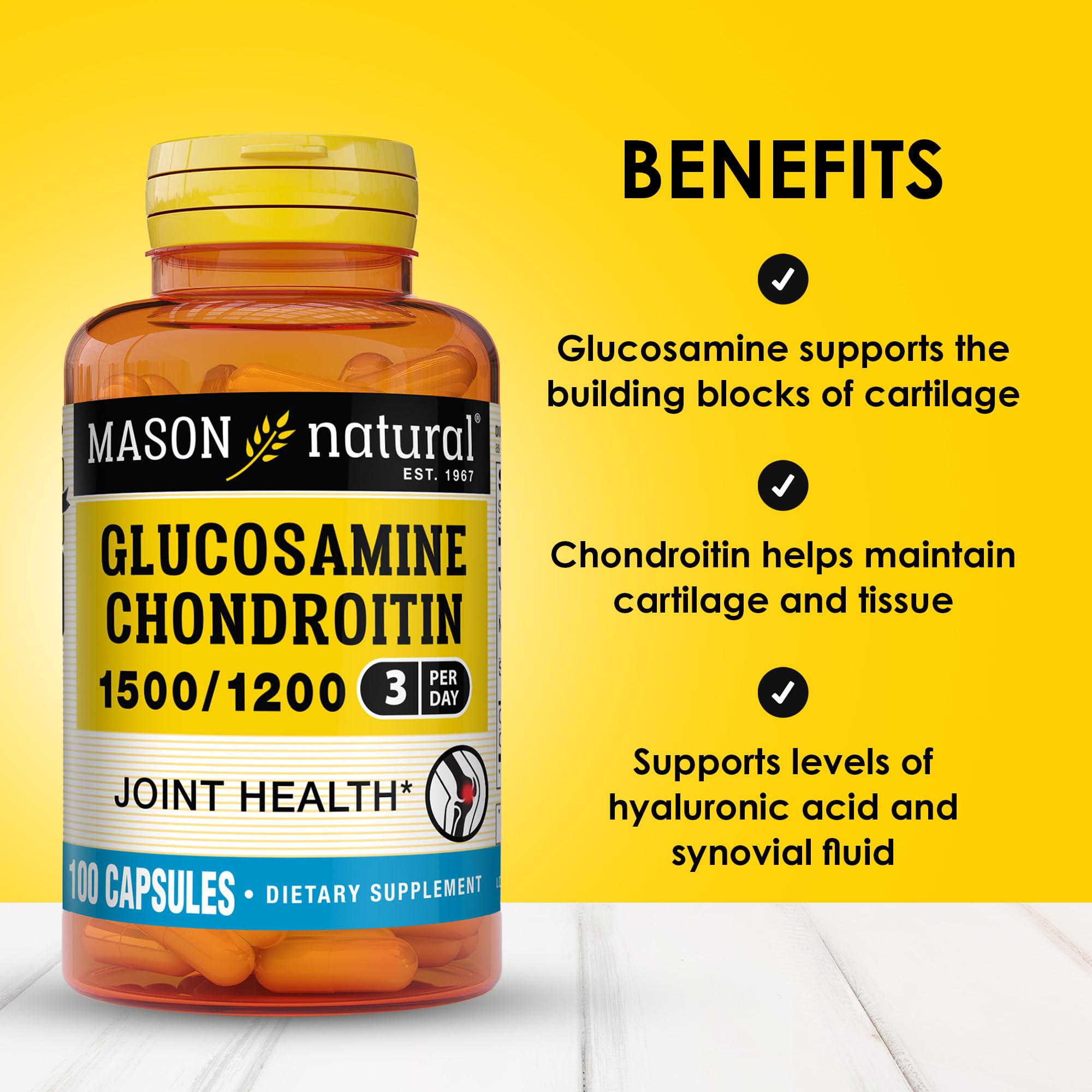 Mason Natural con vitamina C para la salud de articulaciones y cartílago