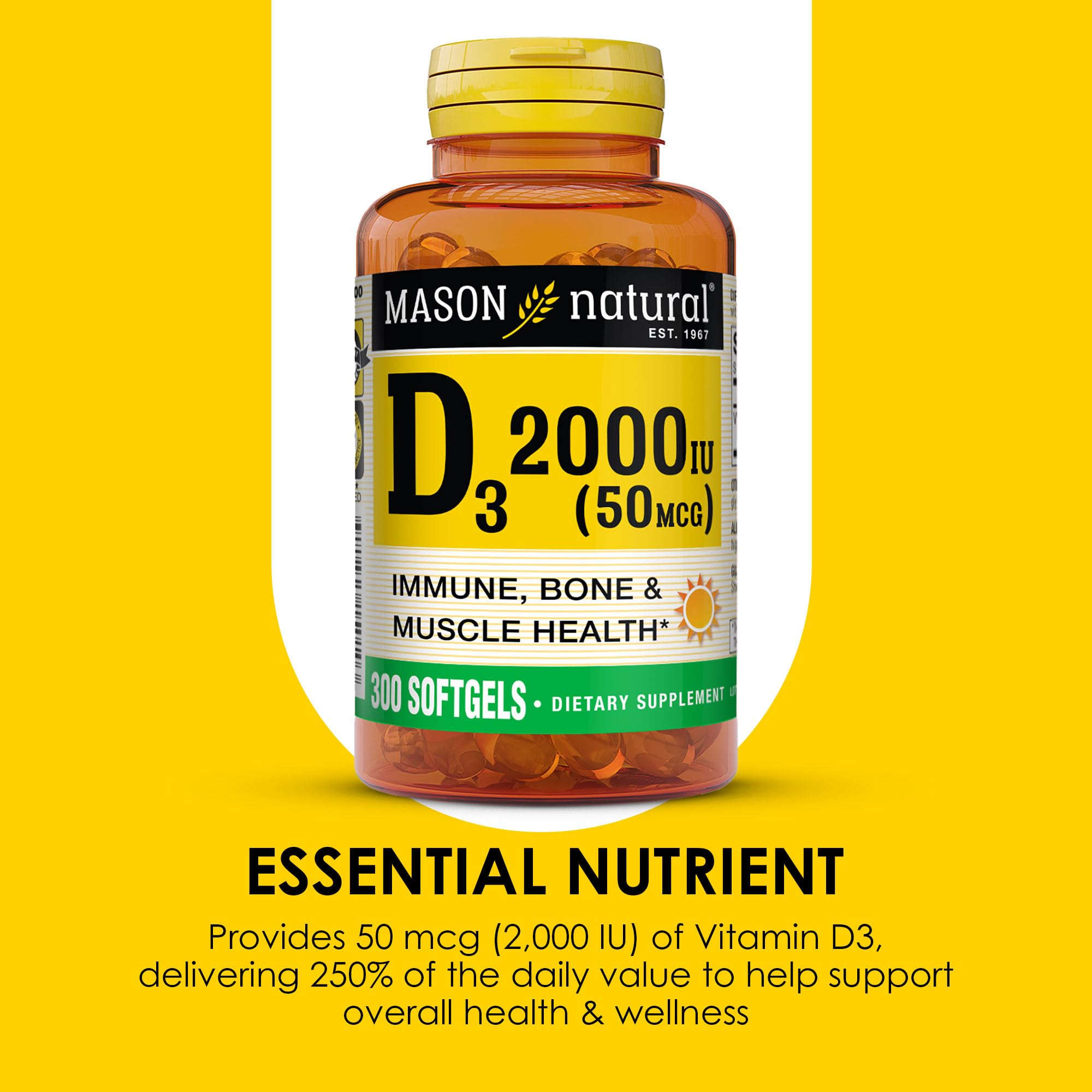 Mason Natural Vitamina D3, proceso de control de calidad, garantía de pureza.
