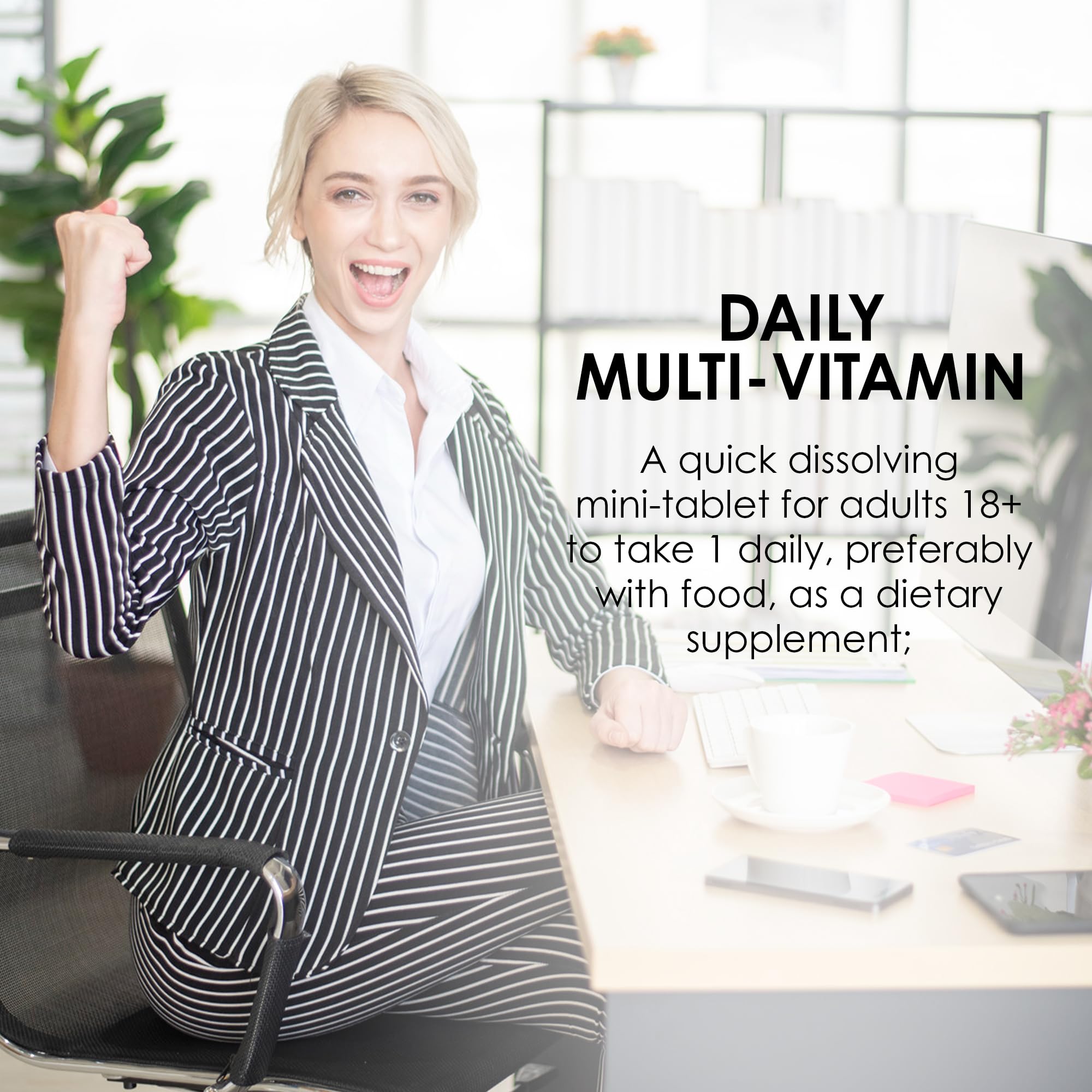 Mason Natural vitaminas mini: tabletas con vitaminas A, C, D3 y calcio para uso diario.