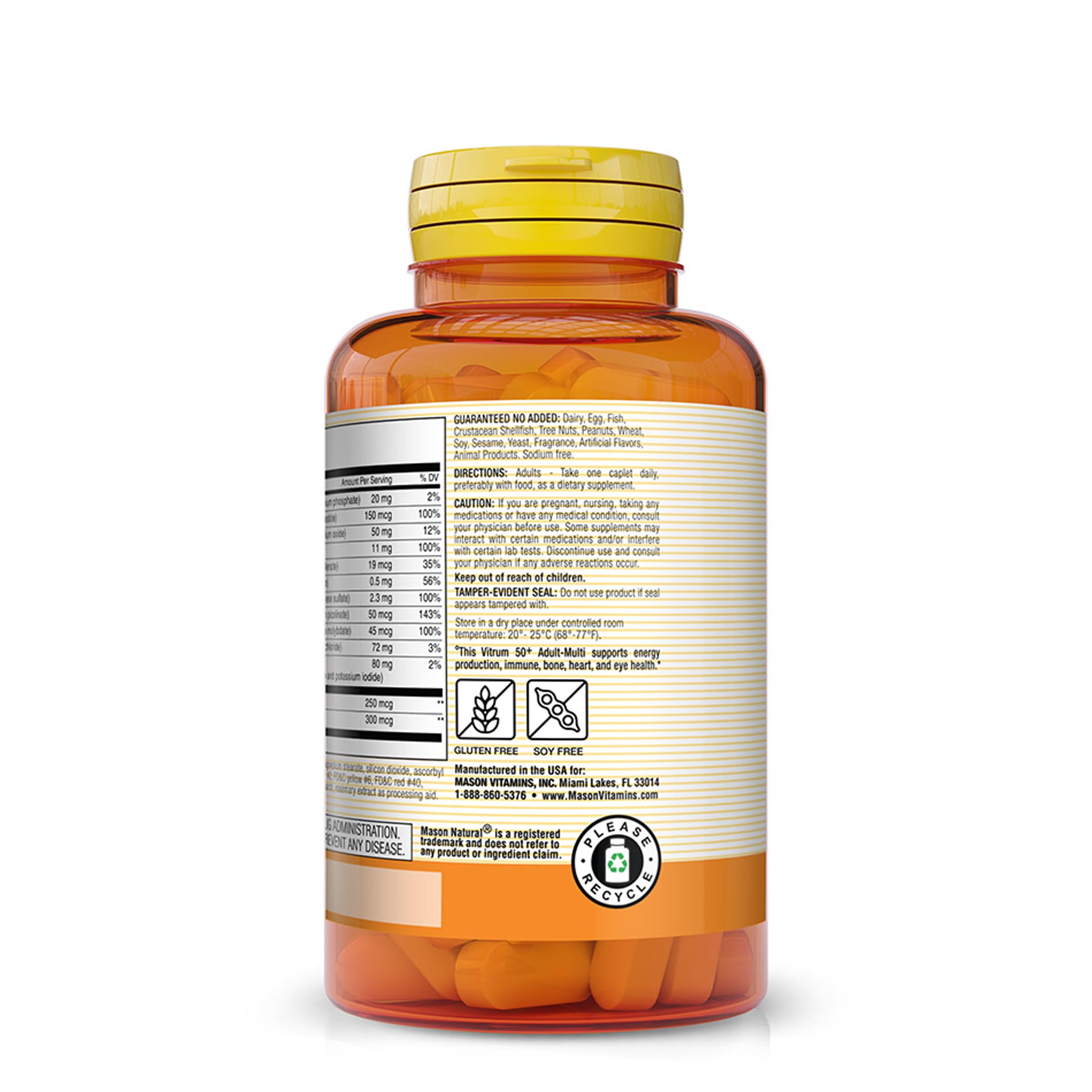 Mason Natural Vitrum50 tabletas: envase práctico para uso diario