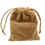 Empaque de terciopelo gris MASSIVE BEADS, ideal para regalo