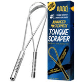 MasterMedi rasca lengua de acero inoxidable para adultos, aliento más fresco y limpieza segura.