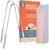 MasterMedi raspador de lengua en acero inoxidable para una limpieza eficaz.