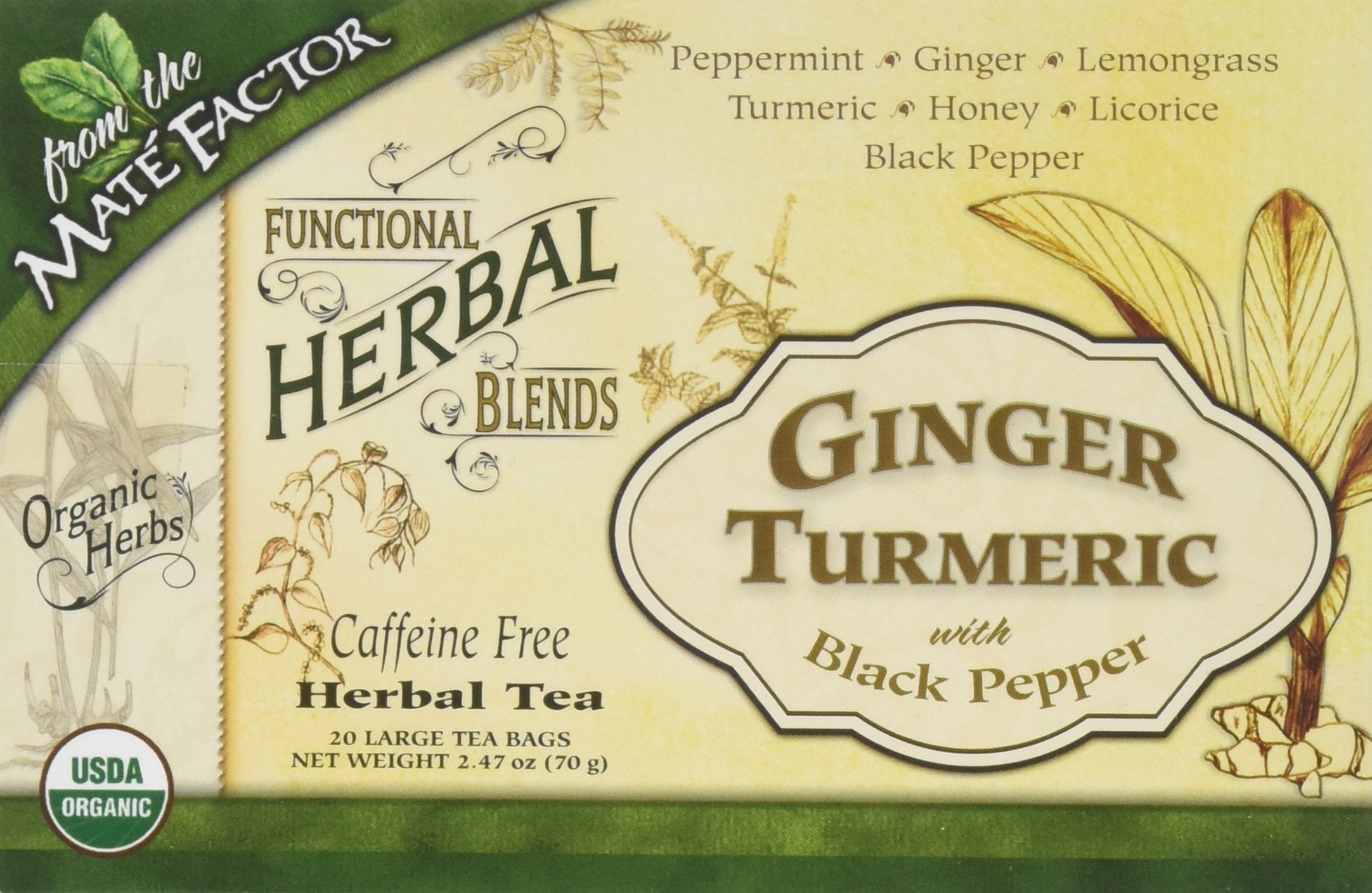 Mate Factor taza de té con mezcla herbal para un momento cálido y sabroso.