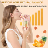 MATOP Balance gominolas de piña, envase sostenible, práctico para llevar.