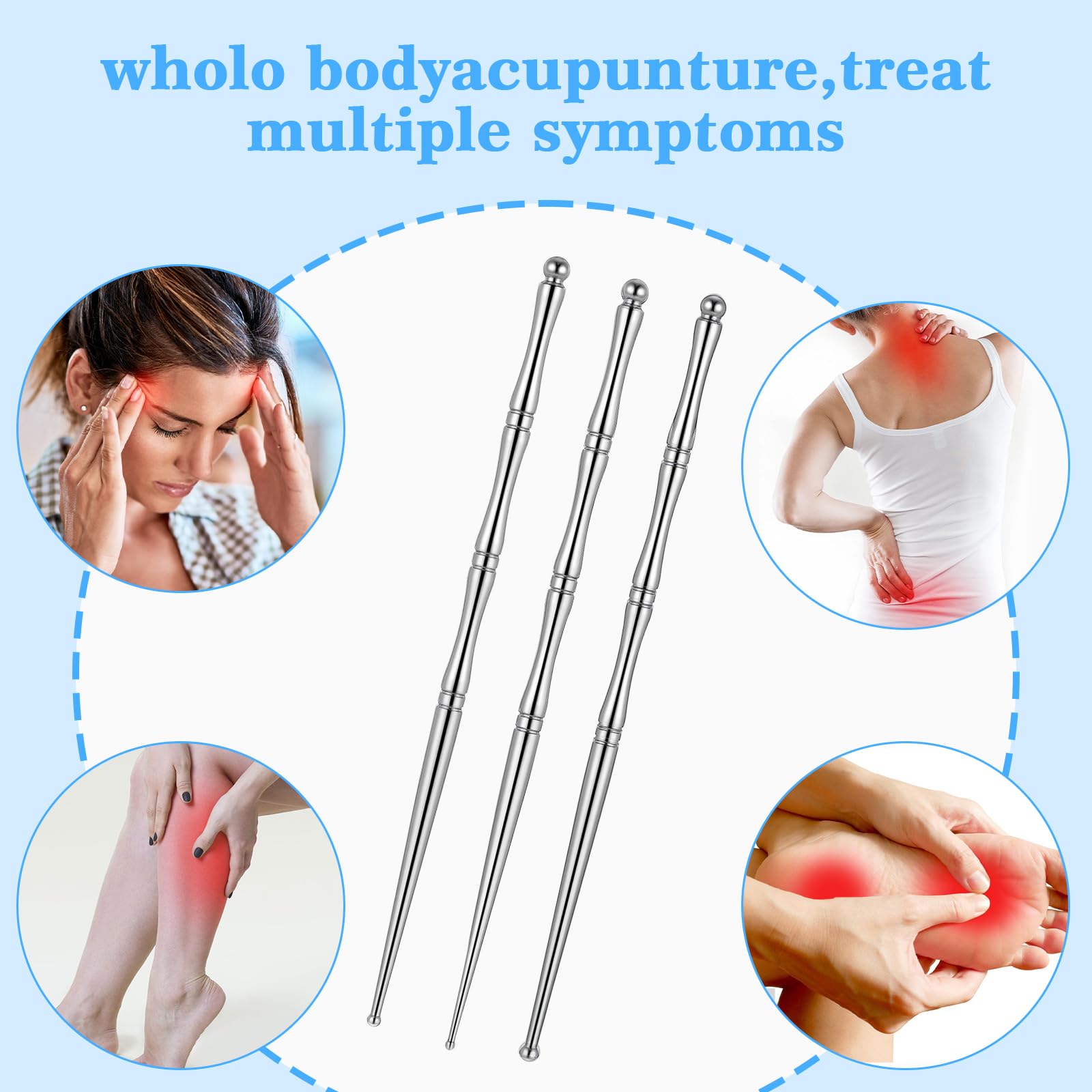 Matwsec herramienta portátil de reflexología para masaje rápido en cuello, espalda o cara.