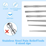 Matwsec herramientas de reflexología facial con doble cabeza para masajes relajantes y revitalizantes.