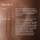 Ritual de cuidado corporal con Maude Burn No. 3 y aceites nutritivos.