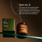 Notas de eucalipto y sándalo en Maude Burn No. 3 para aromaterapia suave.