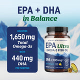 MAV NUTRITION EPA Ultra, cápsulas con sabor a limón para paladar suave