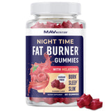 Gominolas quema grasa nocturna MAV NUTRITION en bote, para apoyo durante el sueño.
