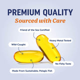 MAV NUTRITION Omega3 sabor cítrico burpless, cápsulas sin regusto.