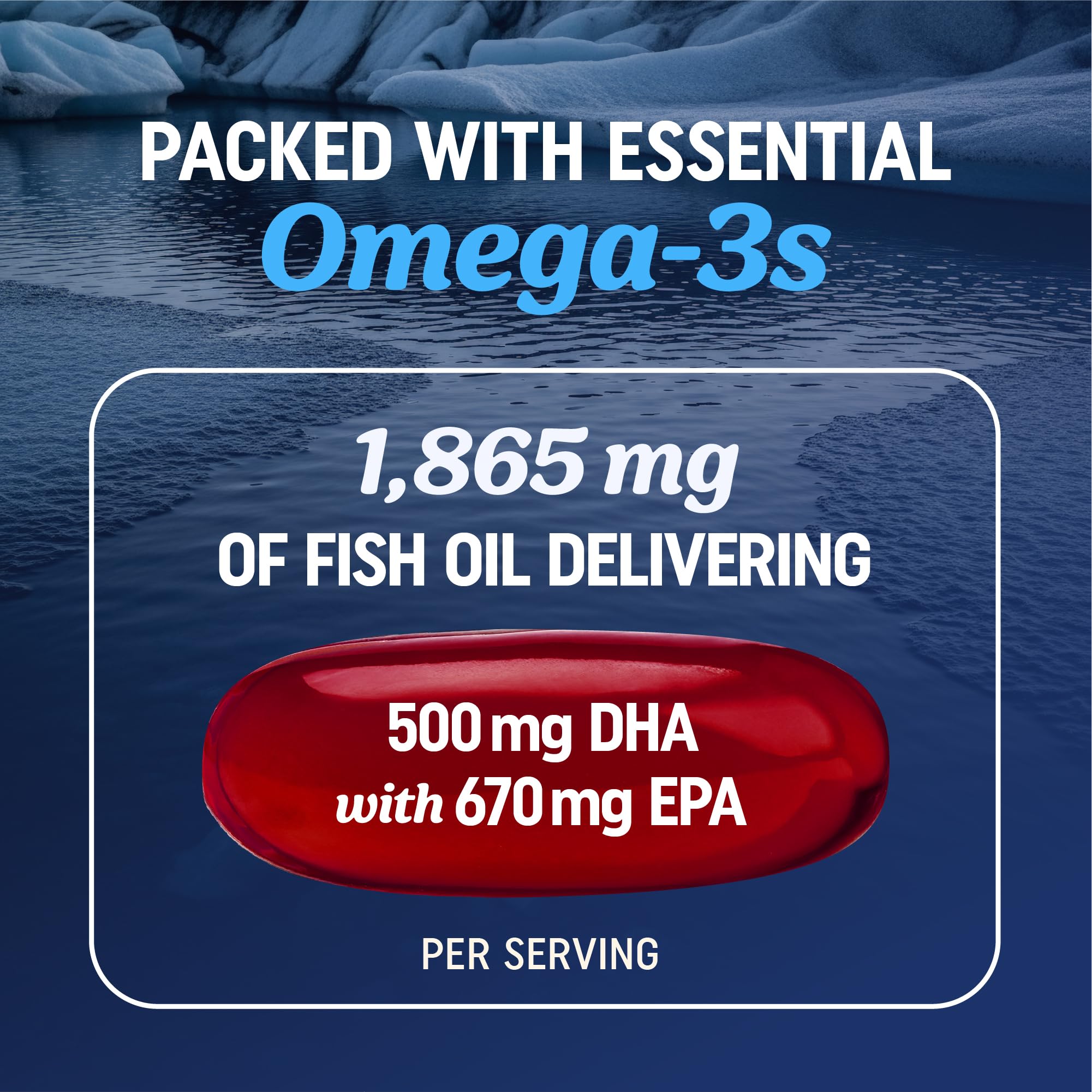 Cápsulas MAV Nutrition Omega3 CoQ10 para energía celular diaria.