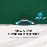 Mavogel antifaz diseño alas verde, bloqueo de luz alrededor de la nariz para dormir.