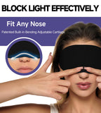 Mavogel máscara con puente nasal ajustable para bloquear la luz