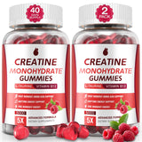 MaxHemp gomitas creatina frambuesa en envase, apoyo muscular práctico para entrenamientos.