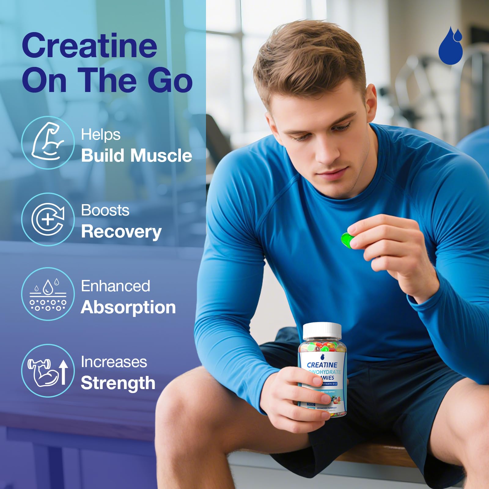 MaxHemp gominolas para mujeres y hombres, vegana y sin gluten.