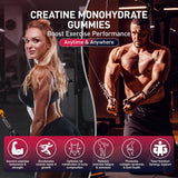 Gominolas de creatina Maxhemphealth sabor frambuesa, porción diaria para apoyo consistente.