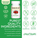 Maxi Health certificado Kosher y vegetariano en el envase