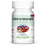 Maxi Health Chew D Max tableta masticable, sabor mora, para apoyo diario de calcio