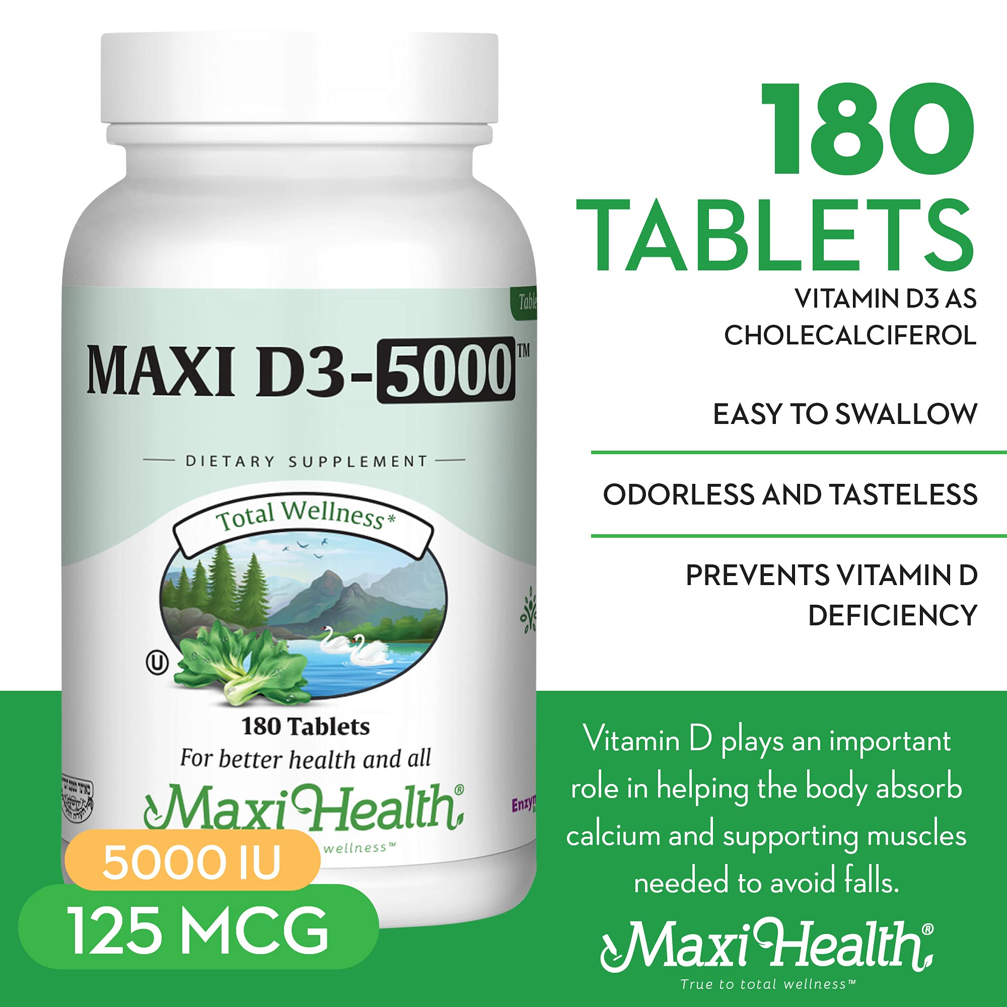 Maxi Health D3 para huesos y dientes sanos en la vida diaria.