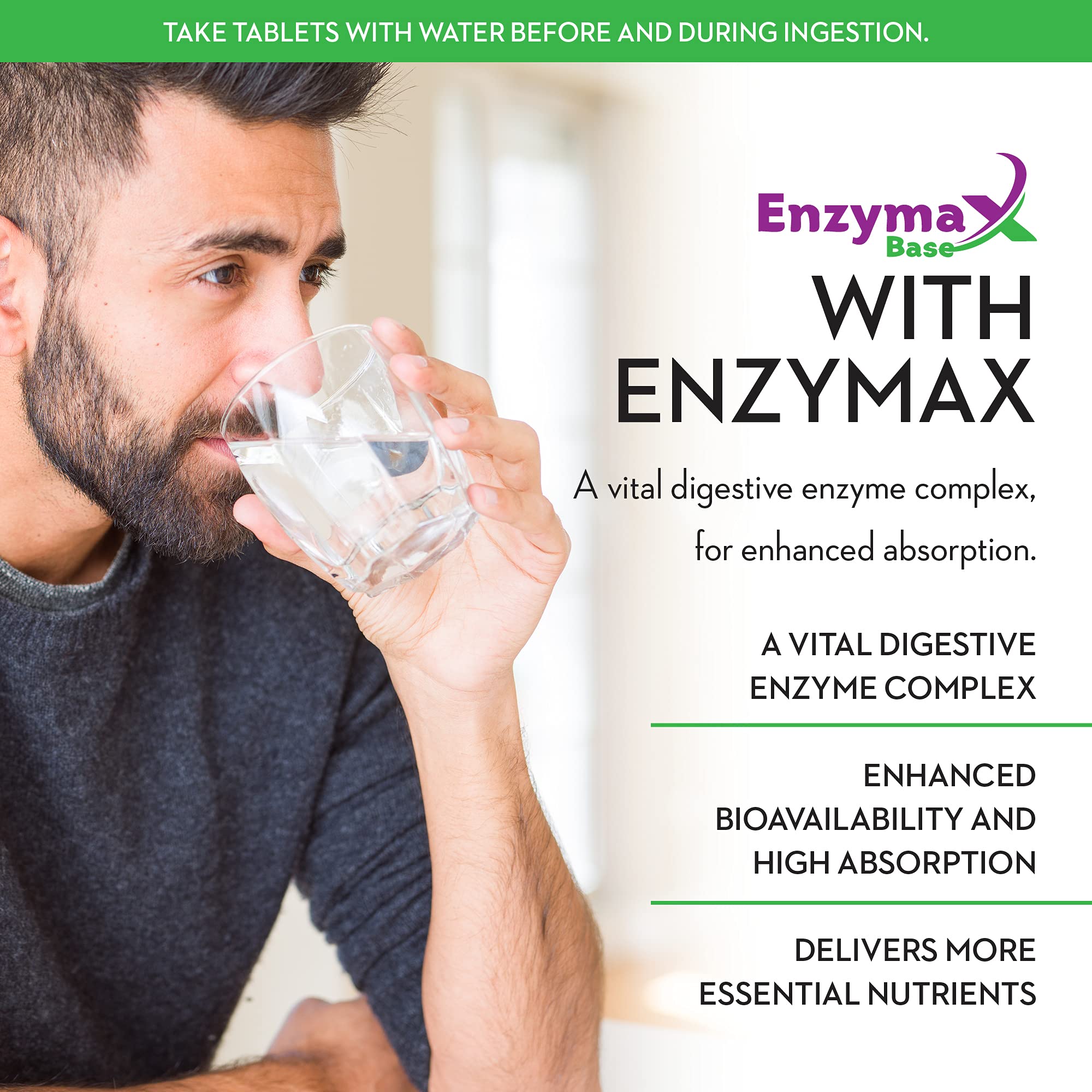 Maxi Health ingrediente Enzymax mejora la absorción de nutrientes