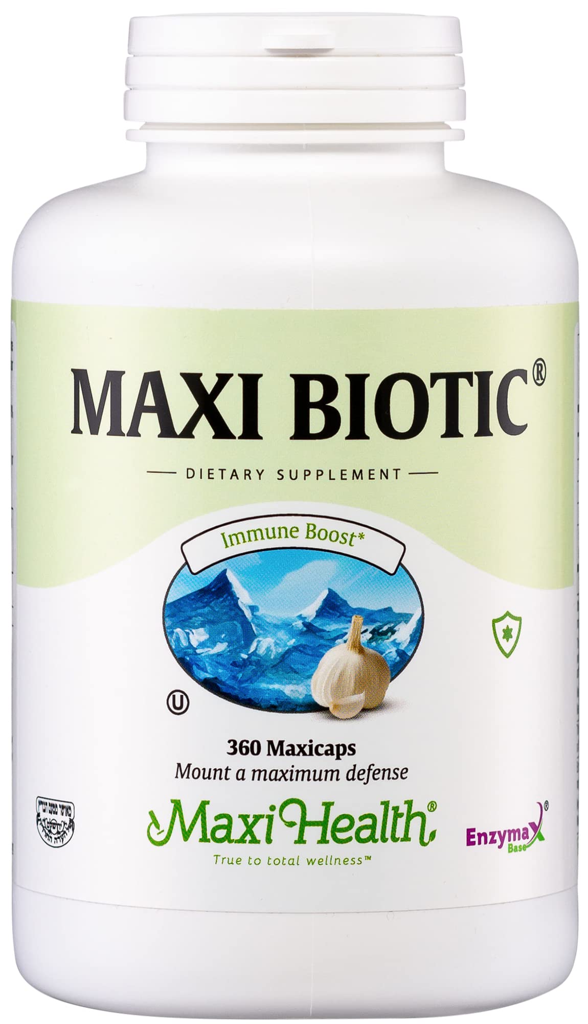 Maxi Health Maxi Biotic cápsulas sin olor para uso diario.