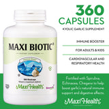 Maxi Health Maxi Biotic con Enzymax para apoyo digestivo diario.