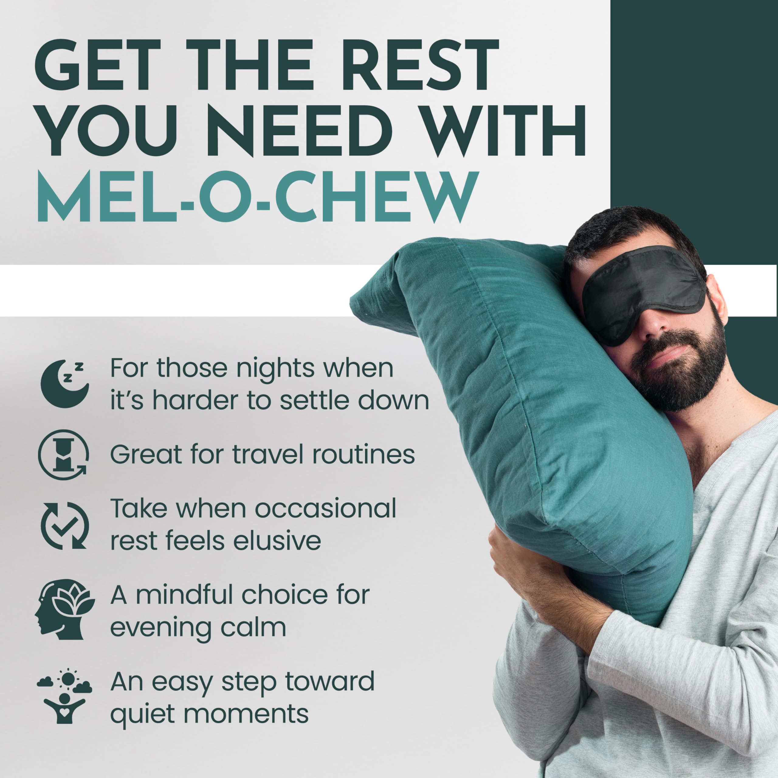 Maxi Health Mel-O-Chew sabor frutos rojos, bajo azúcar para adultos y adolescentes.