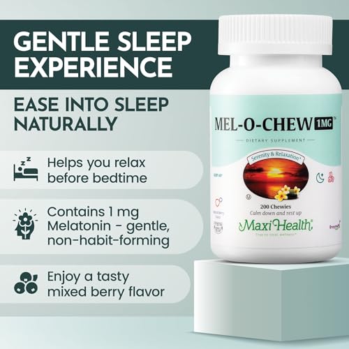 Maxi Health Mel-O-Chew textura suave y aroma agradable para la noche.