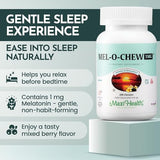 Maxi Health Mel-O-Chew textura suave y aroma agradable para la noche.