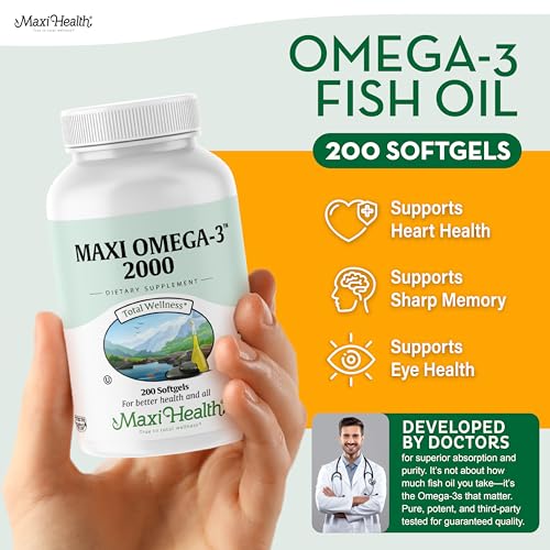 Maxi Health Omega 3: cápsulas sin sabor y fáciles de tragar