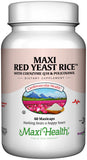 Maxi Health arroz de levadura roja 600 mg, vertido de la botella, apoyo diario para el corazón