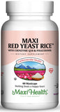 Maxi Health cápsulas de arroz de levadura roja 600 mg para uso diario de bienestar cardíaco