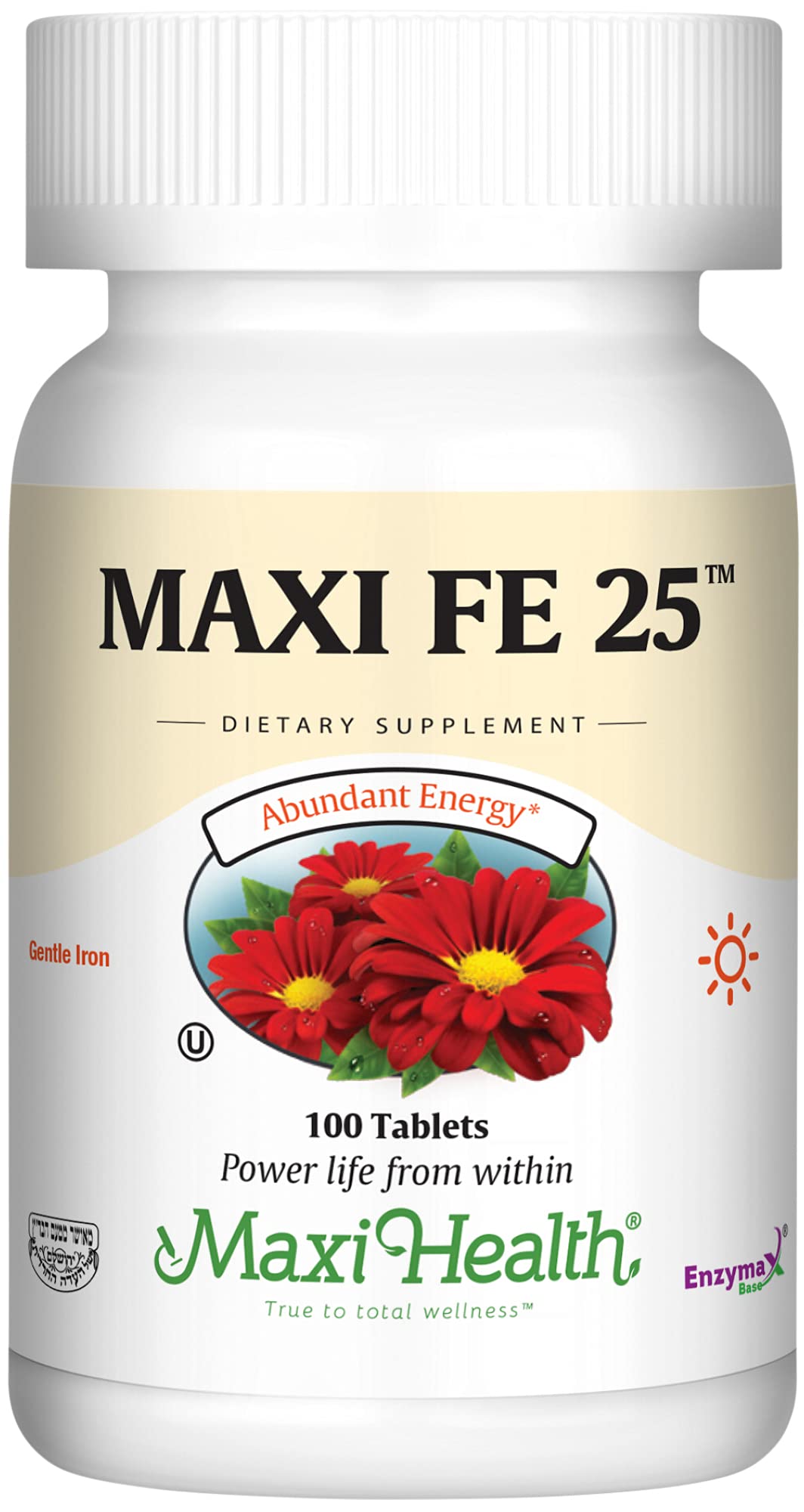 Maxi Health suplemento de hierro en tableta para energía diaria