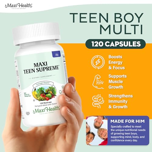 Maxi Health Teen D3, Hierro y Calcio: soporte óseo para adolescentes activos.