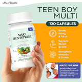 Maxi Health Teen D3, Hierro y Calcio: soporte óseo para adolescentes activos.