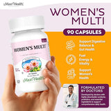 Capsulas dentro de la botella Maxi Health, suplemento para mujeres